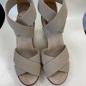 Tory Burch Tan Espadrille Wedges